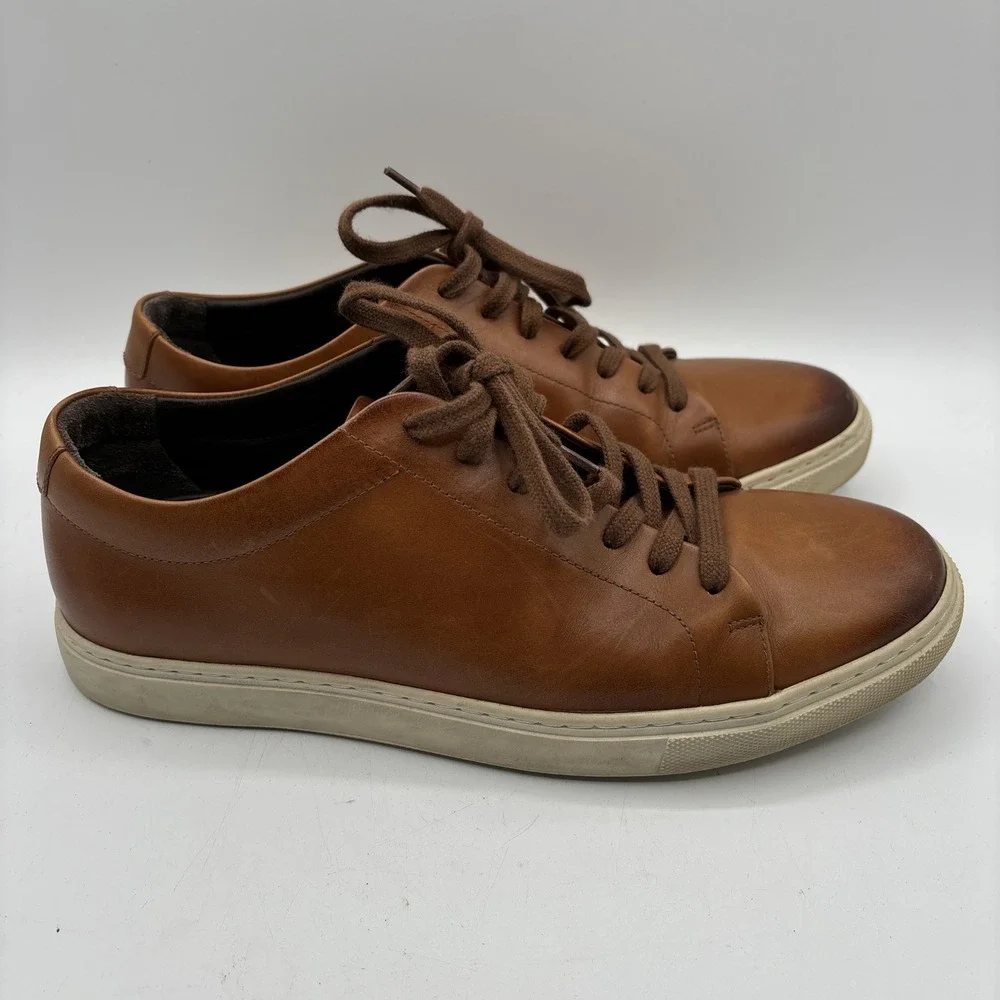 Allen Edmonds Canal Court Sneakers Men's‎ Size 8 D Lace Up Brown Leather Casual
